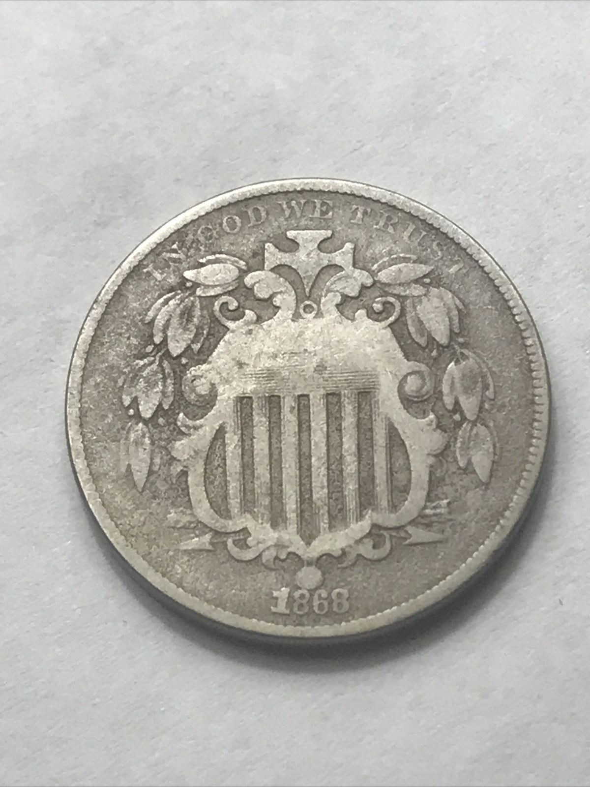 1868 Shield Nickel Beautiful 5c Five Cents Coin