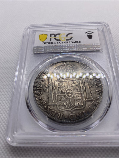 1821 Mo JJ Mexico 8 Reales Silver Ferdinand VII Calico-1337 PCGS VF Det #7950