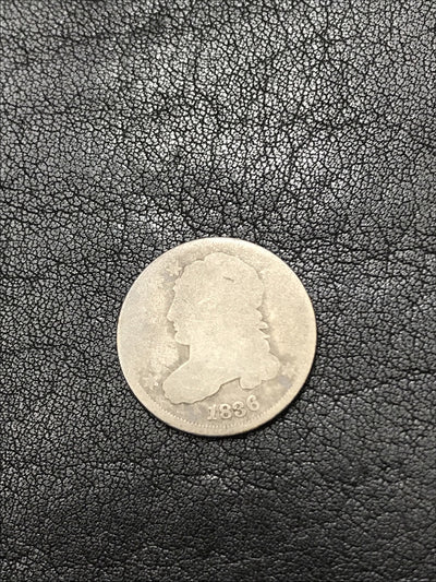 1836 Capped Bust Dime 10c Silver Coin JR-2 R-2 #47653