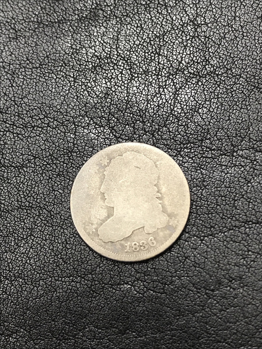 1836 Capped Bust Dime 10c Silver Coin JR-2 R-2 #47653