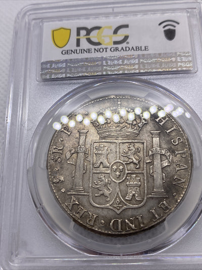 1818 PTS PJ Bolivia Silver 8R 8 Reales AU Details PCGS Silver Potosi #7958