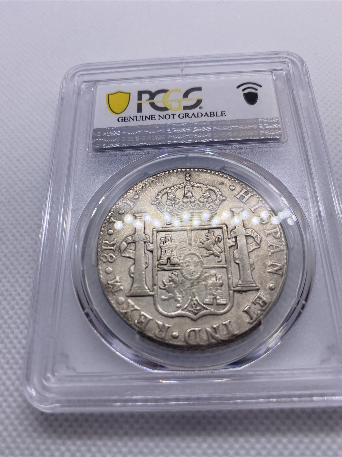 1821 Mo JJ Mexico 8 Reales Silver Ferdinand VII Calico-1337 PCGS VF Det #7949