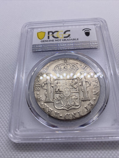 1821 Mo JJ Mexico 8 Reales Silver Ferdinand VII Calico-1337 PCGS VF Det #7949
