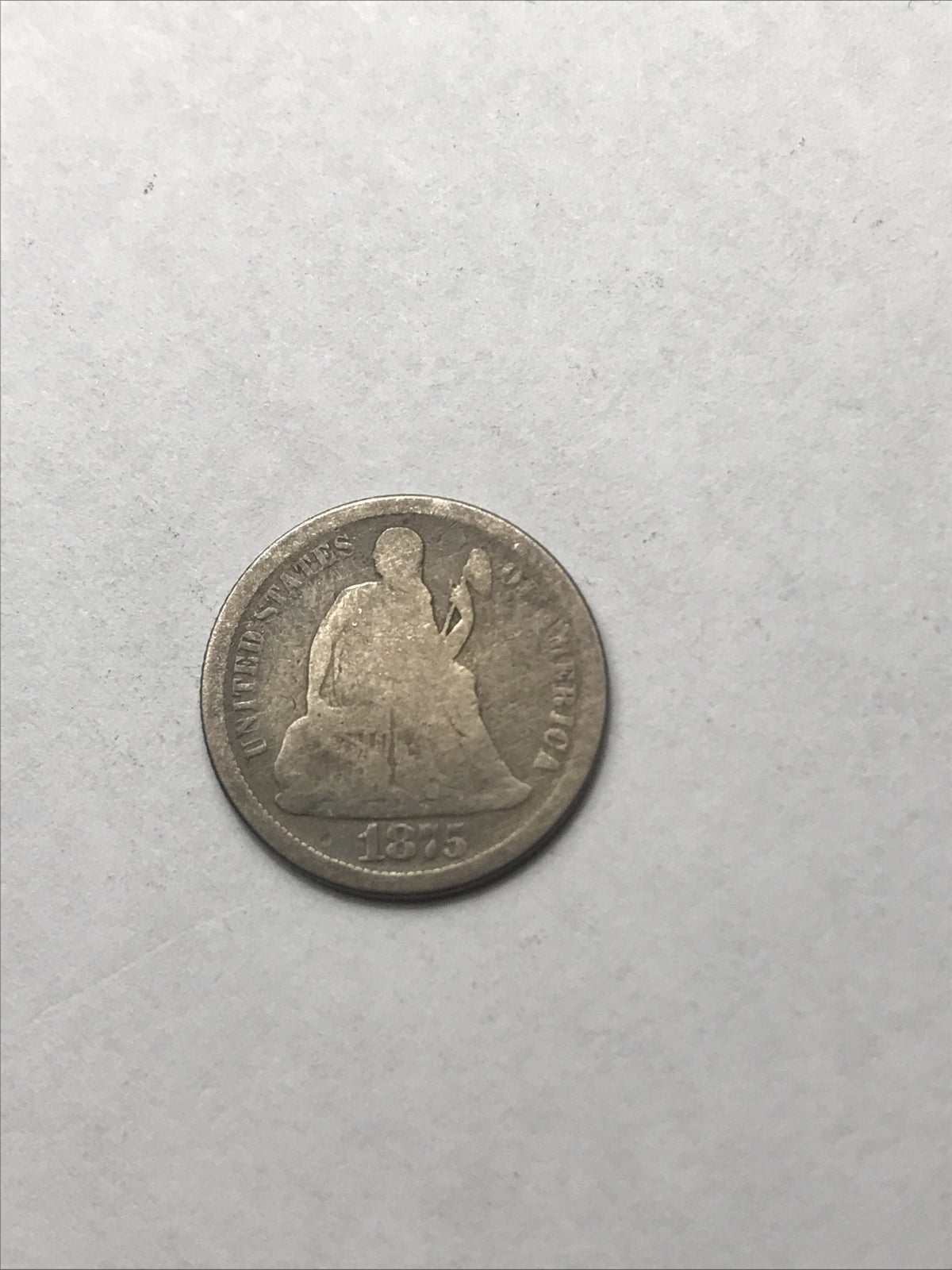 1875 S Seated Liberty Dime 10c Great Coin #EYY948