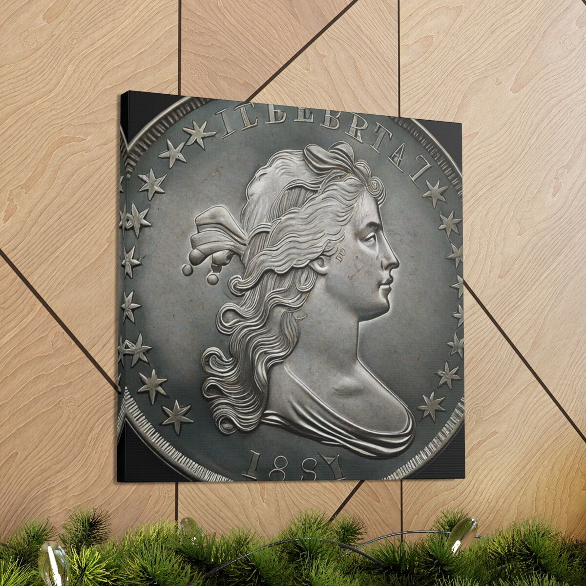 Flowing Hair Dollar Canvas Print Flowing Hair Wall Art Unique Exclusive Wall Art
