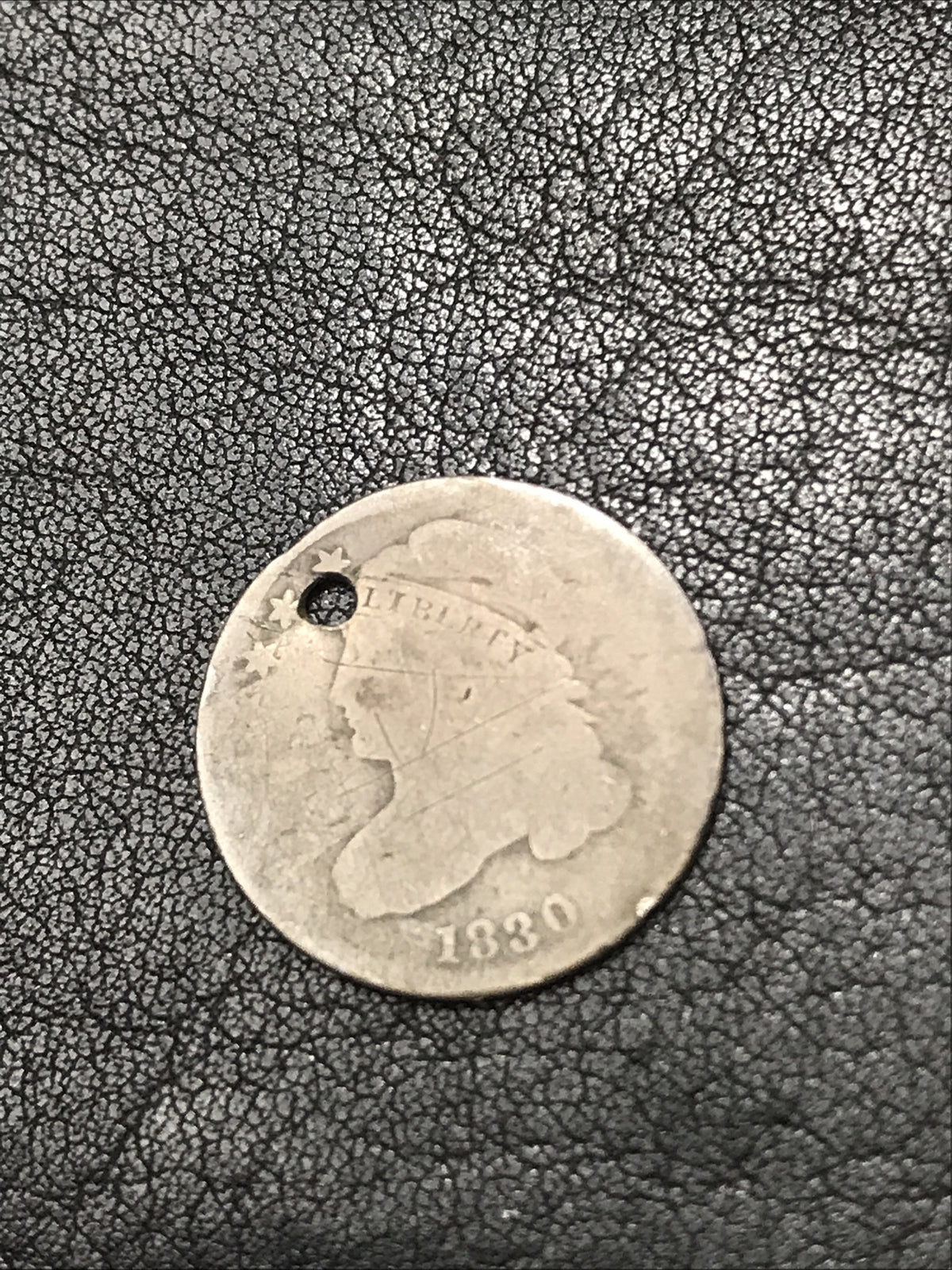 1830 Capped Bust Dime Silver 10c JR-6 R-3 Rare #6362