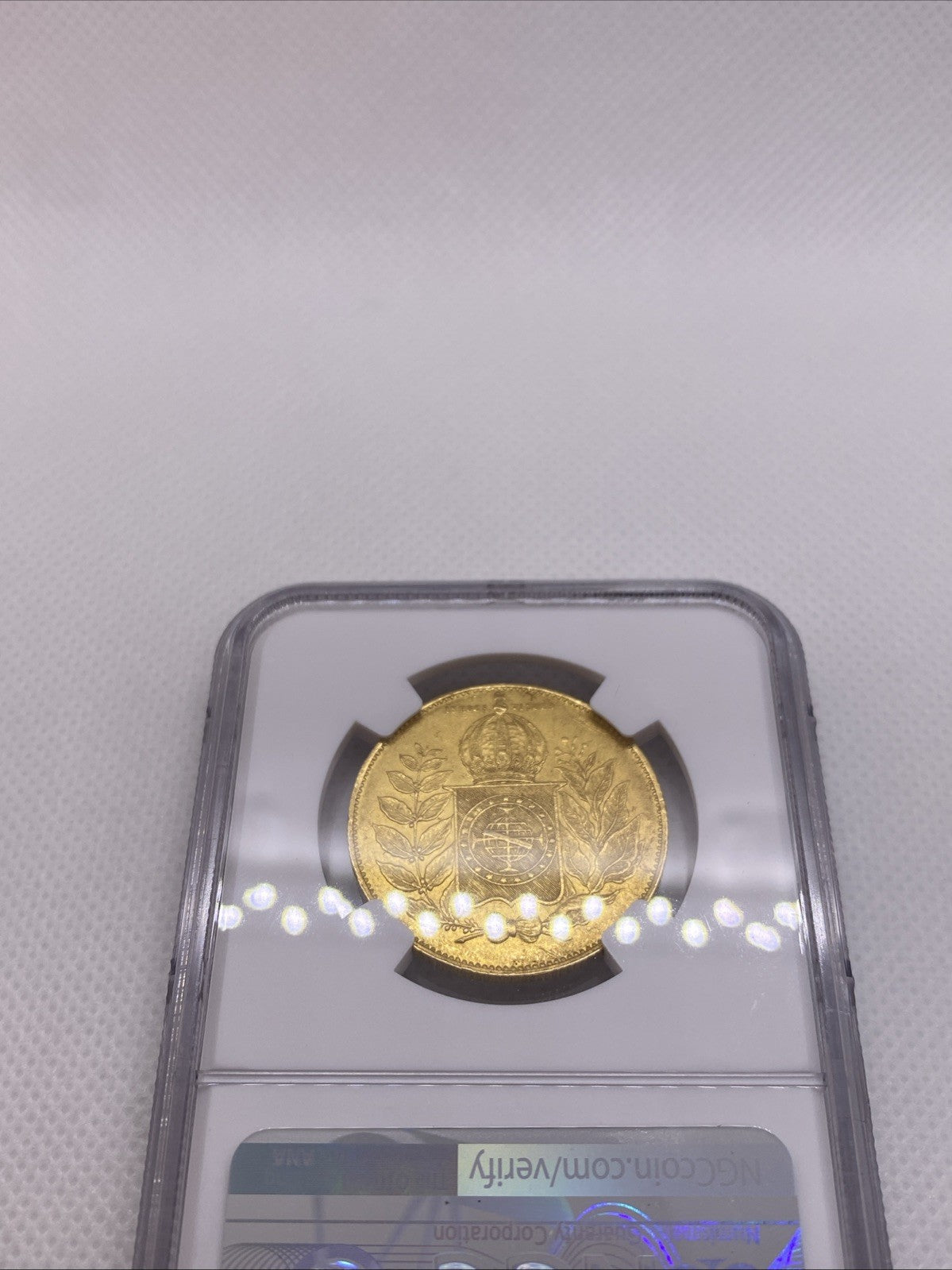 1851 Brazil 20000 Reis Large Bust NGC AU Det. Rio de Janeiro RARE