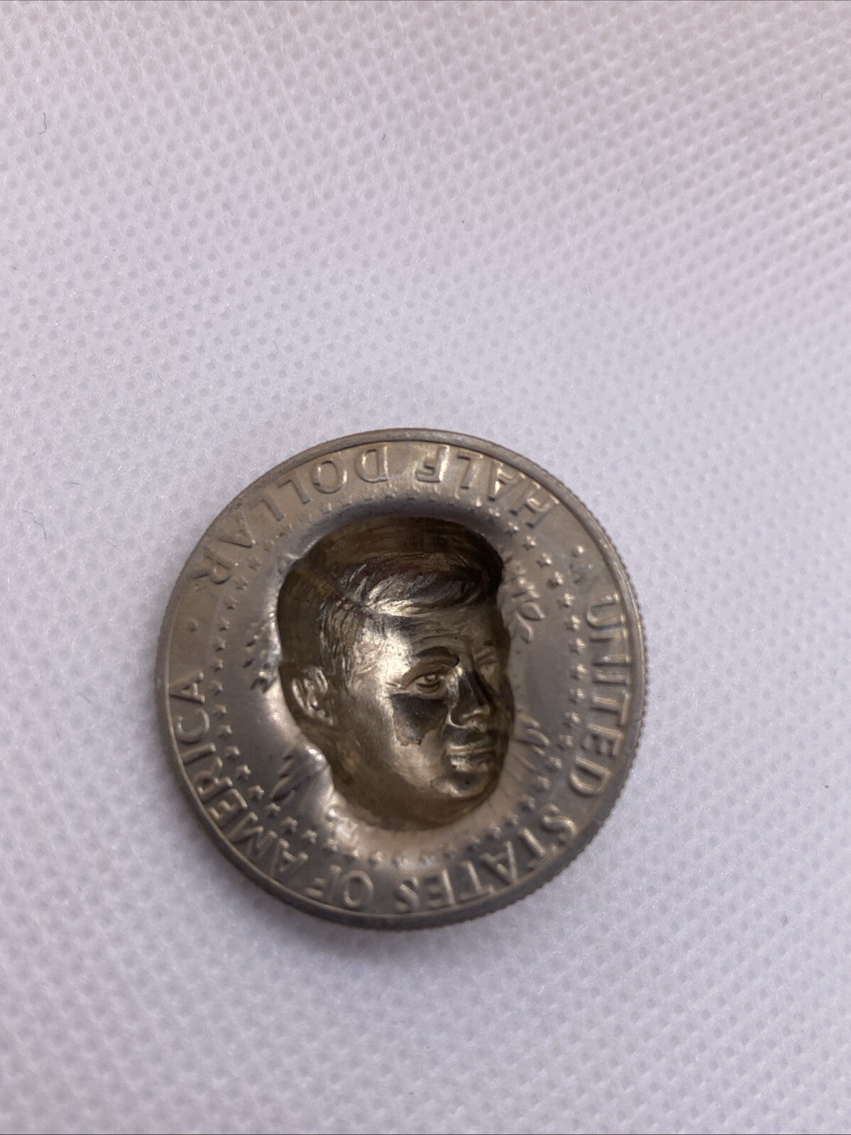 1974 Kennedy Half Dollar 3-D Pop Out Repousse Coin #5678-10