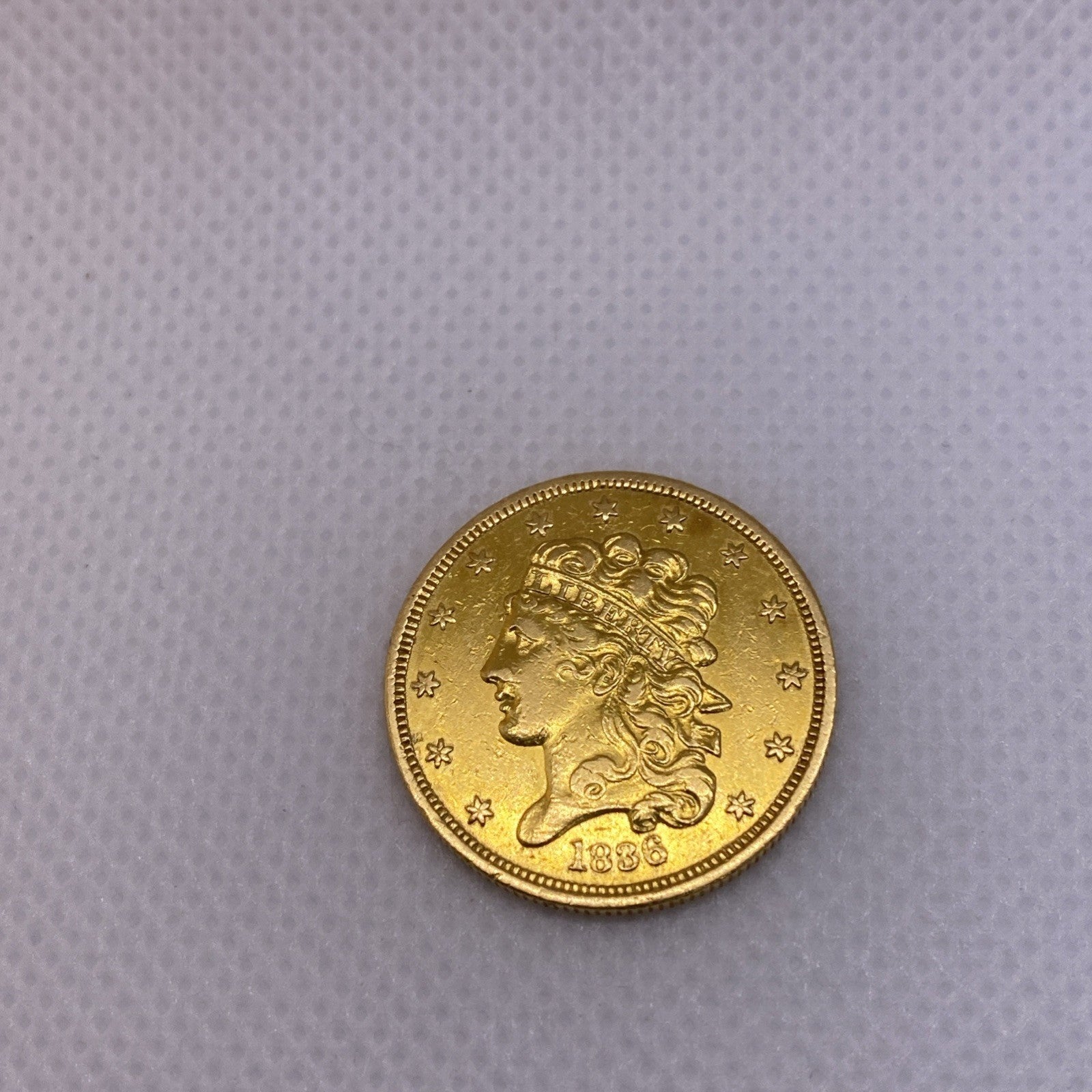 1836 $5 Gold Classic Head Half Eagle Great Looking Gold US Coin Beautiful #24561