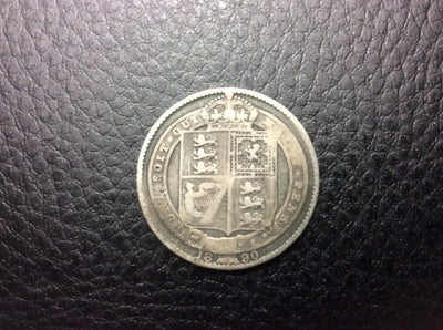 1890 Great Britain Victoria Dei Gratia Silver Coin RARE