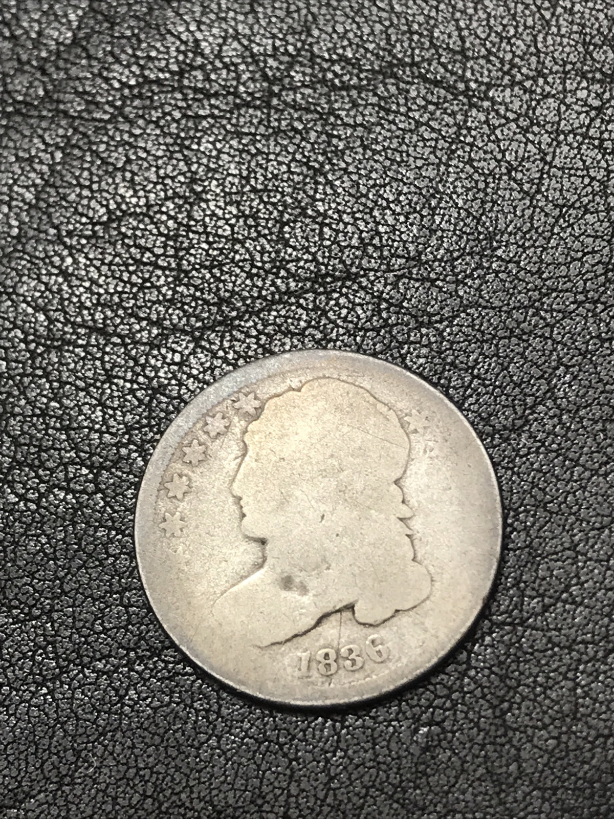 1836 Capped Bust Dime Silver Coin JR-3 R-3 #1797