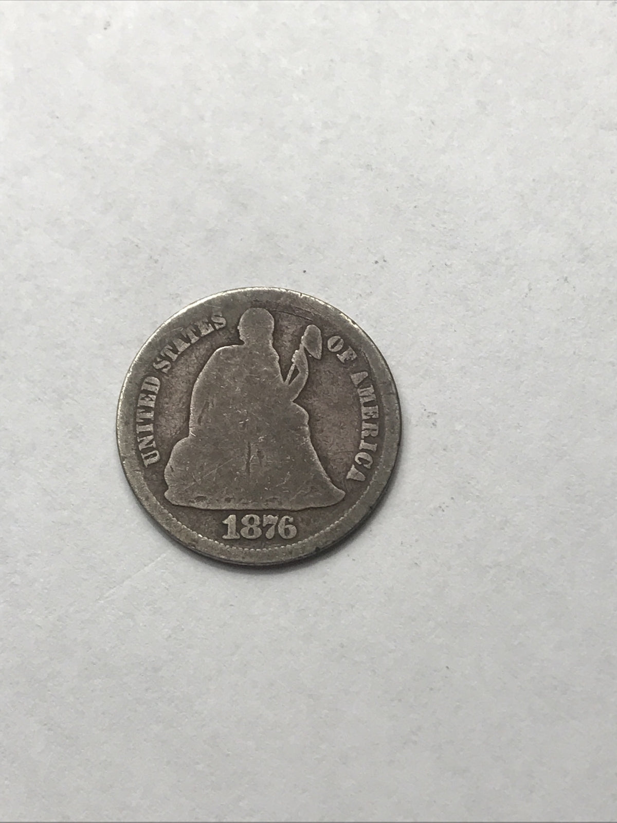 1876 S Seated Liberty Dime 10c Great Coin #HY87