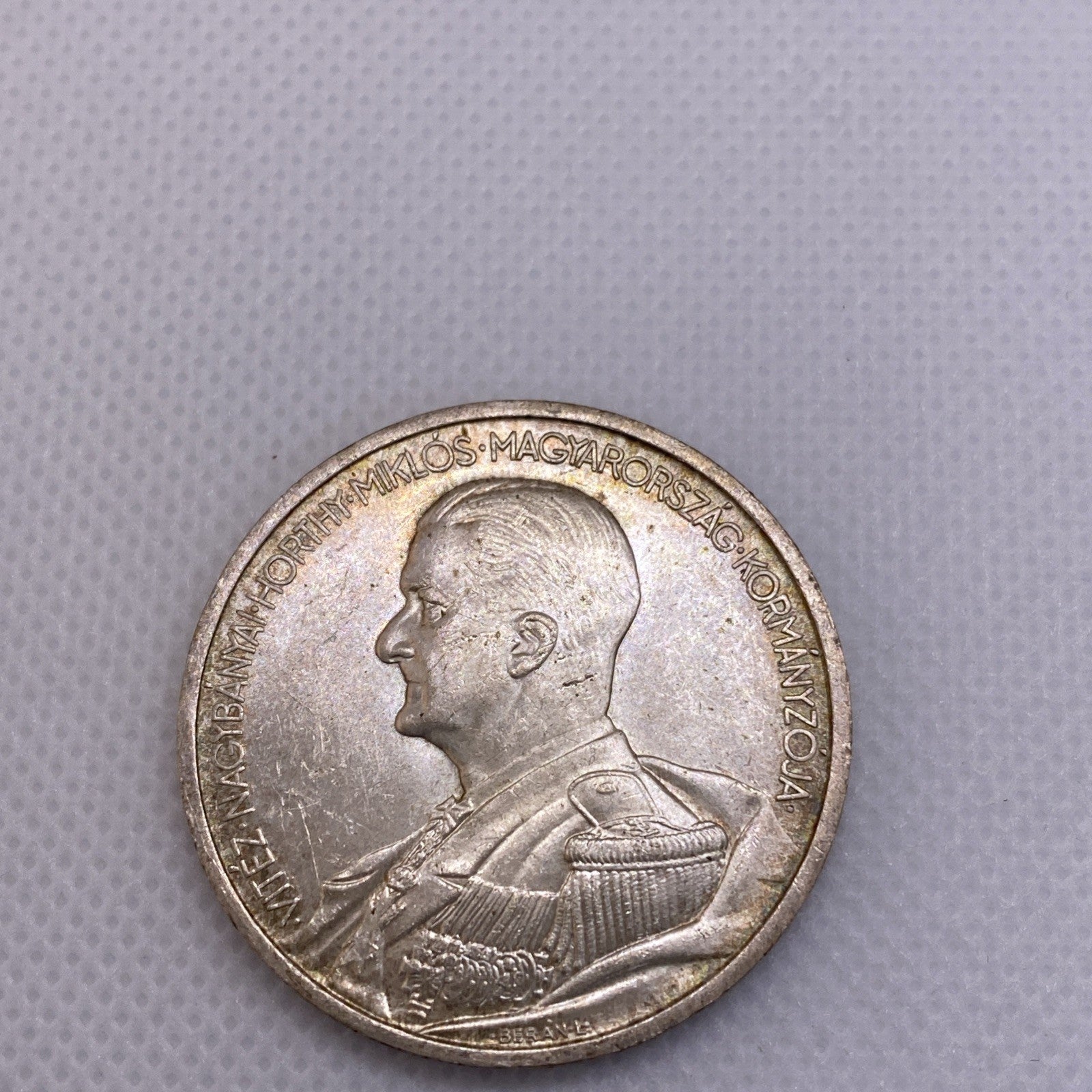 1939 Hungary 5 Pengo Silver Coin Uncirculated