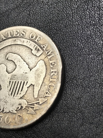 1829 Capped Bust Half Dollar 50C Silver Coin O-115 R-1 #E6851