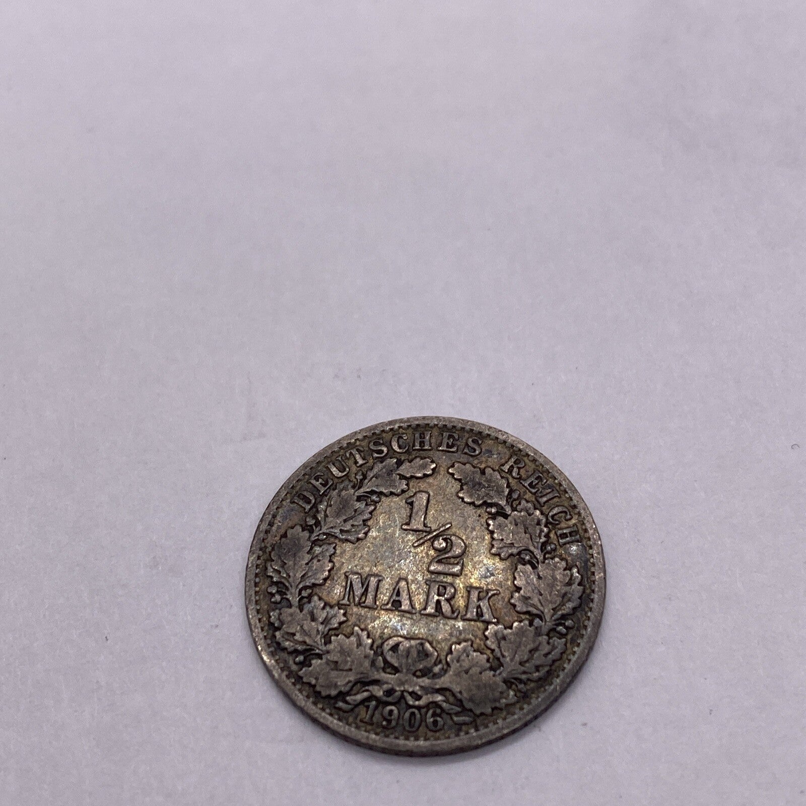 Germany, 1/2 mark, 1906 silver coin German Silver Coin #9228-10
