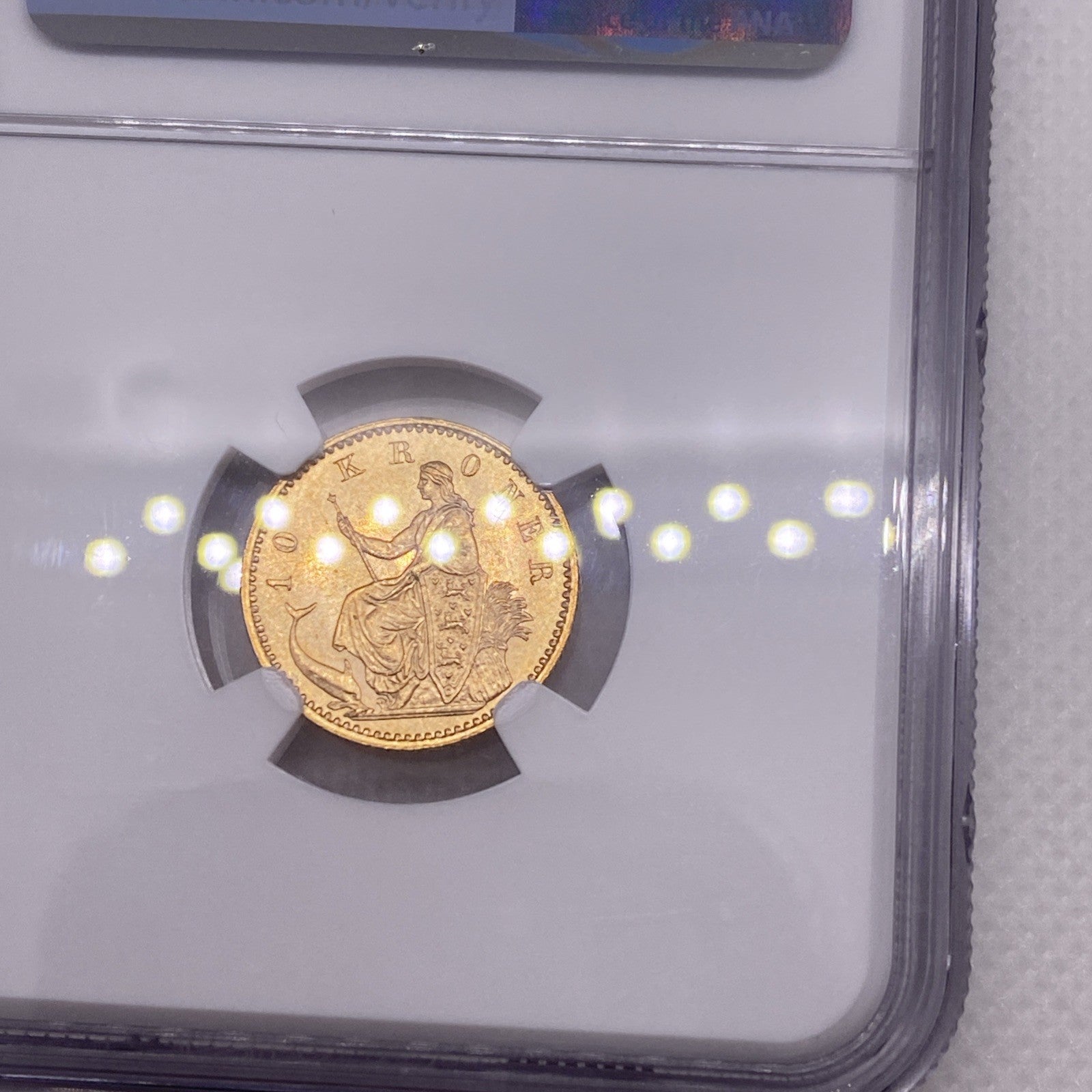 1900 HC VBP Denmark 10K NGC MS64 Gold 10 Kroner Gold Coin From Denmark