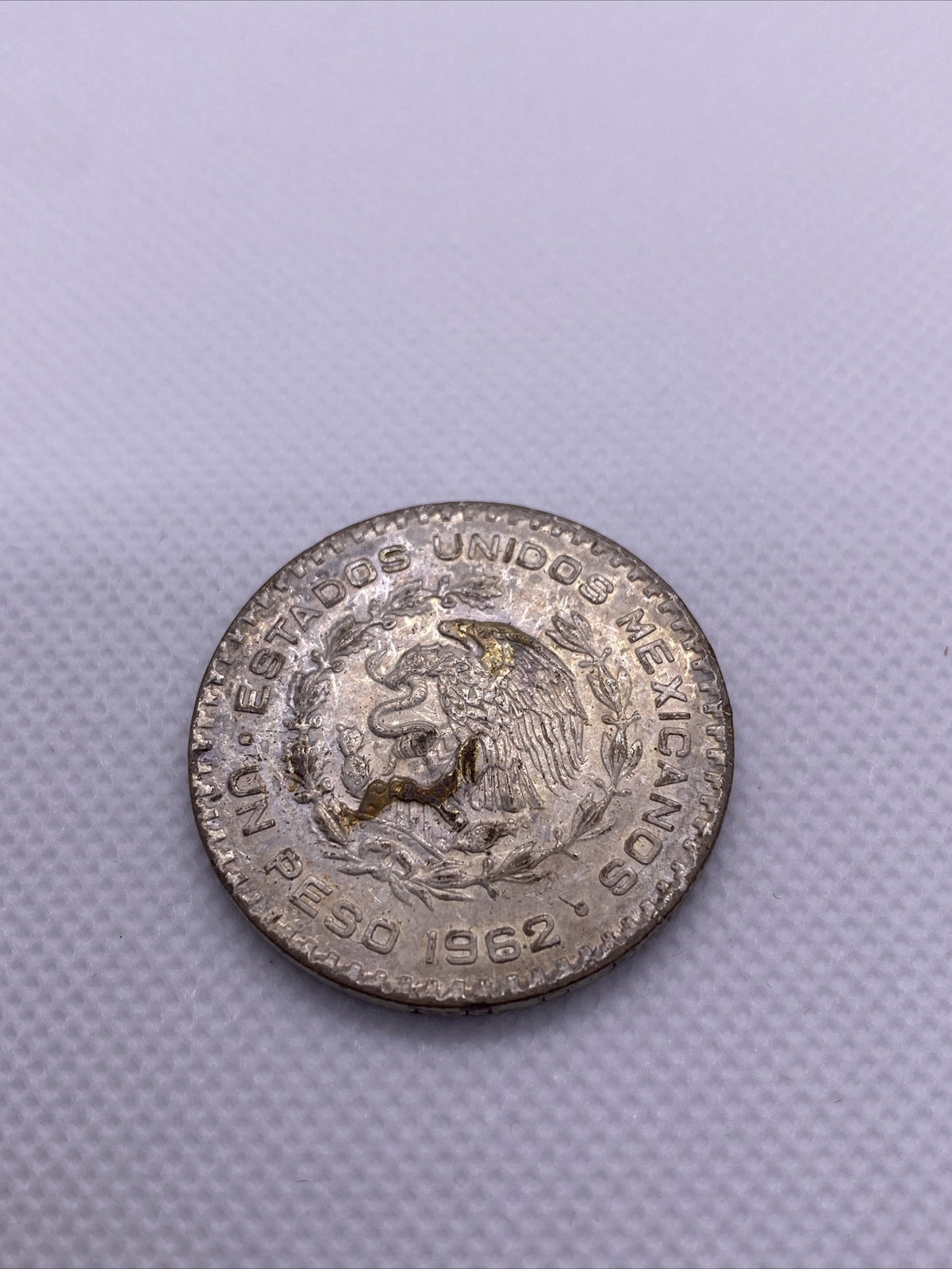 1962 MEXICO UN Peso One Peso Silver w/ Morelos Mexican Silver Coin