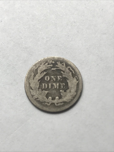 1891 Seated Liberty Dime 10C 90% Silver Coin #NN4960