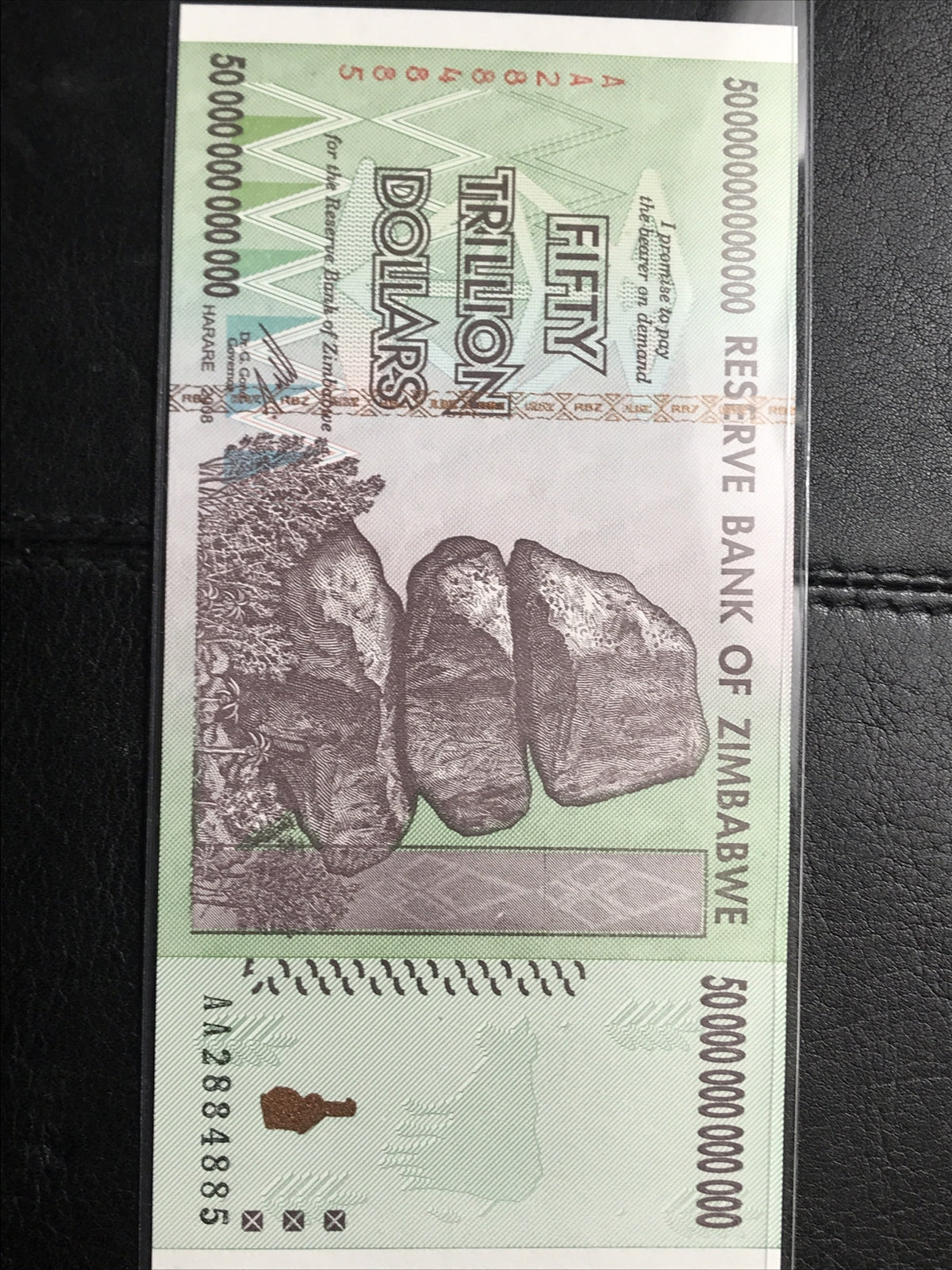 2008 50 TRILLION Zimbabwe DOLLARS BANKNOTE New UNC 100 TRILLION SERIES
