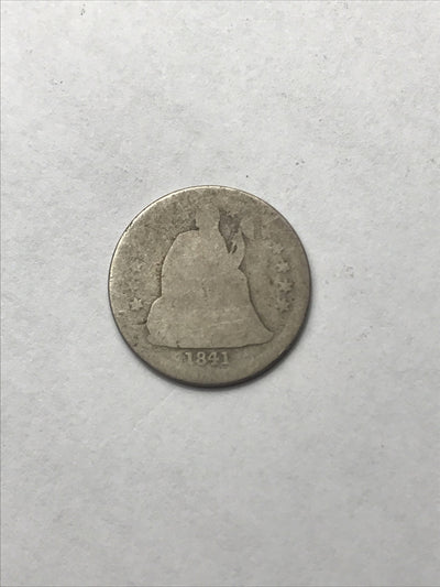 1841 Seated Liberty Dime #LX654