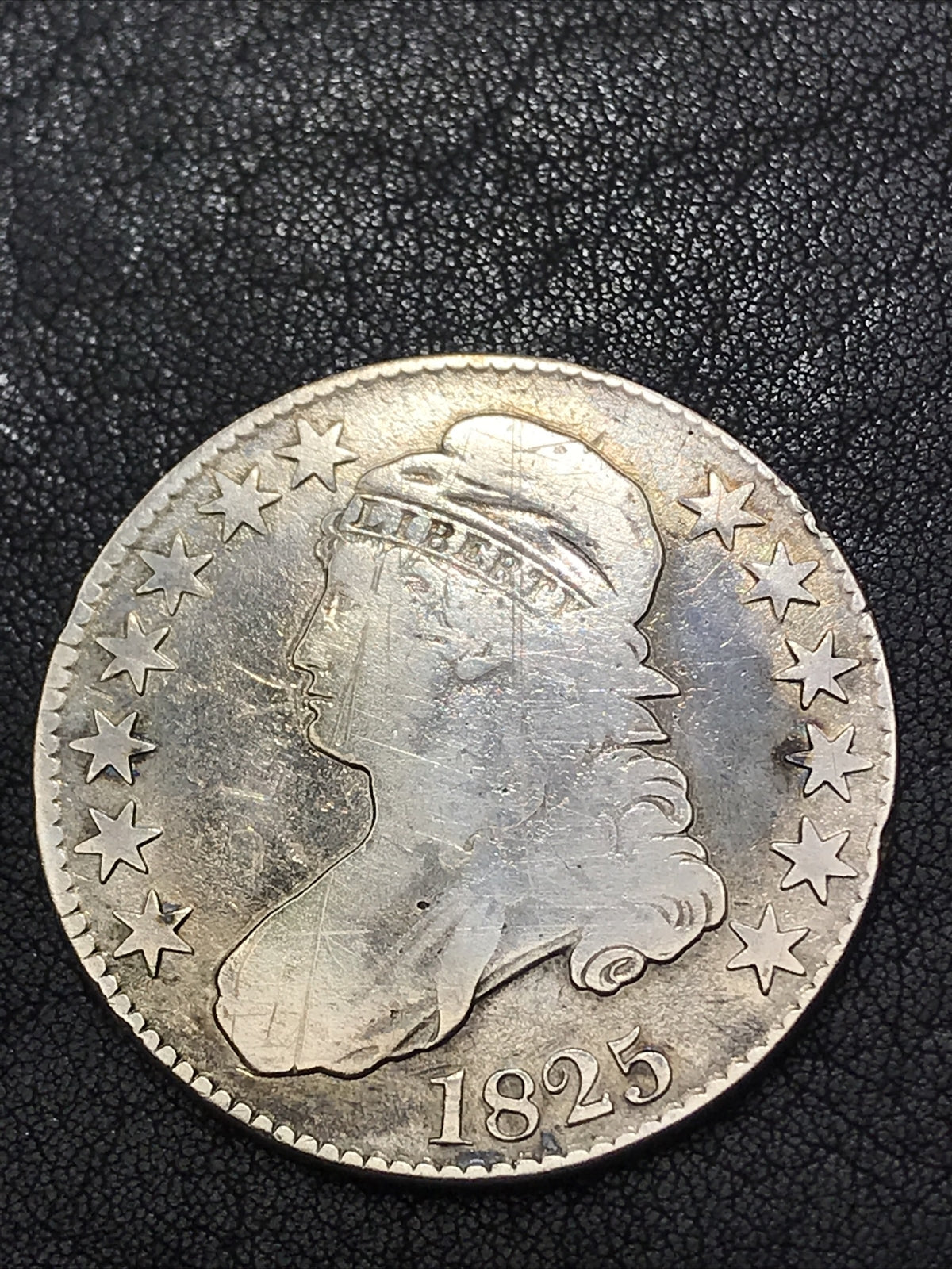 1825 Capped Bust Silver Half Dollar 50c Silver Coin O-108 R-3 #TR467