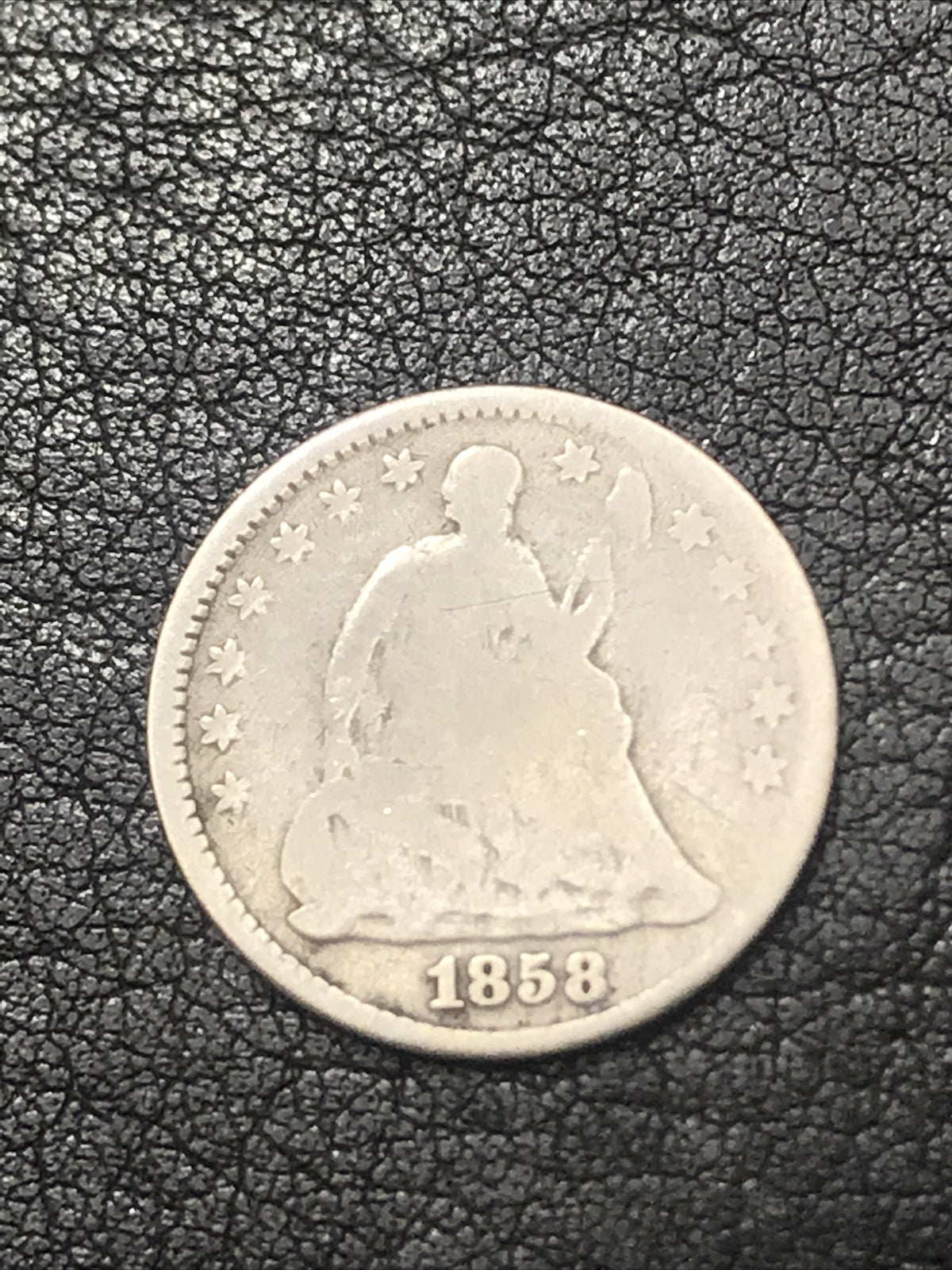 1858 Seated Liberty Half Dime H10 5C Silver Coin #56755