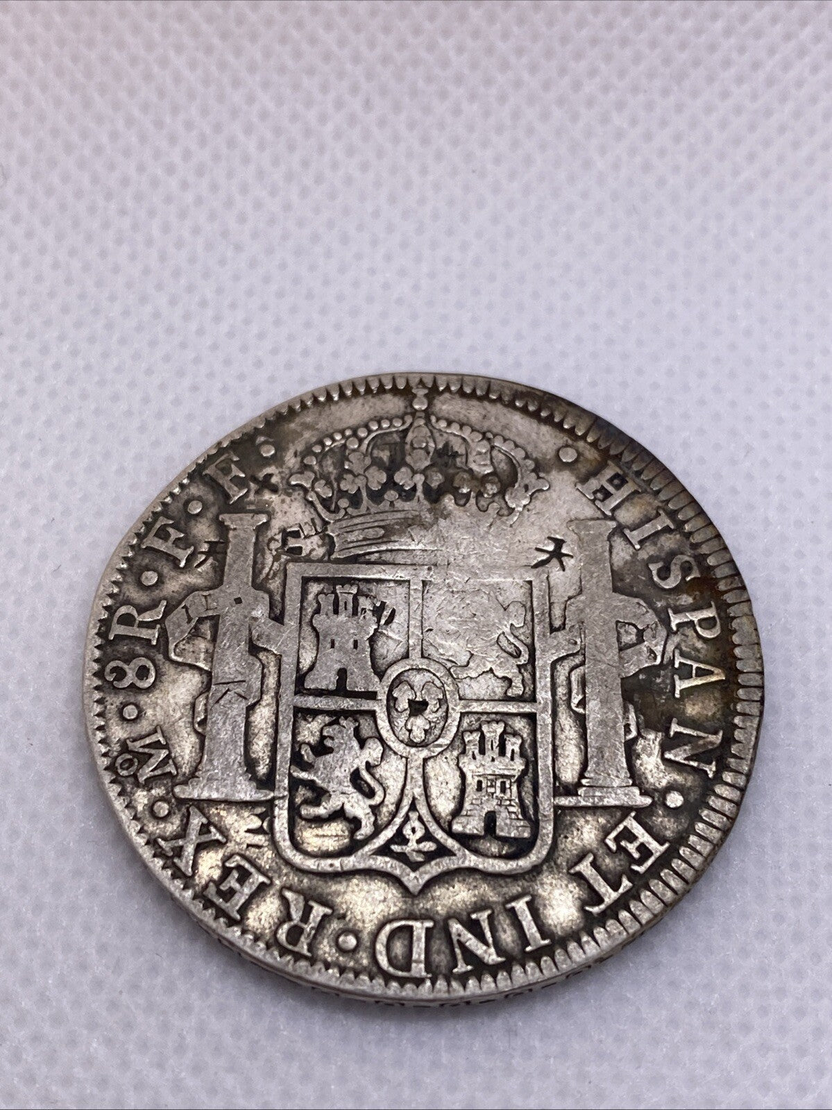 1783 Mexico Silver 8 Reales China Chopmarks Beautiful Silver Coin 2900-10
