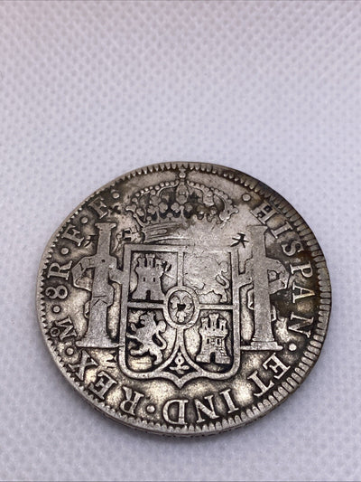 1783 Mexico Silver 8 Reales China Chopmarks Beautiful Silver Coin 2900-10