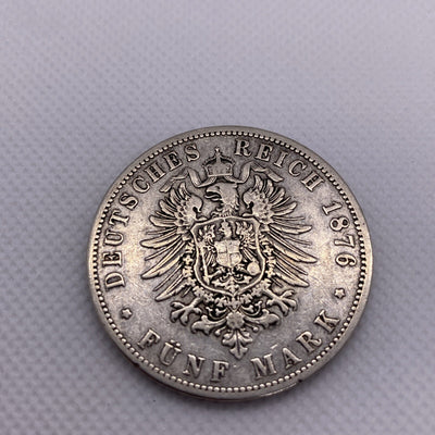 Germany, 5 Mark 1876 B - William I, Kingdom of Prussia, German States #2579