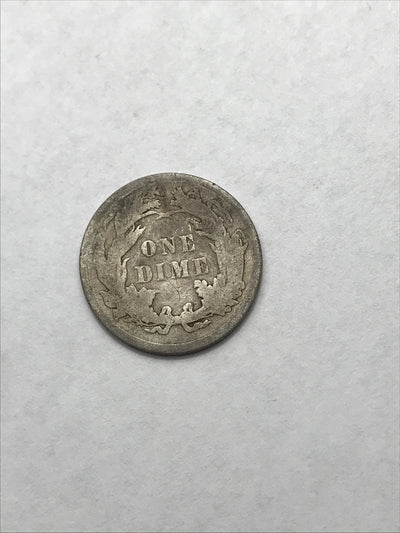 1885 Seated Liberty Dime 10 Cents Silver Coin GGYY