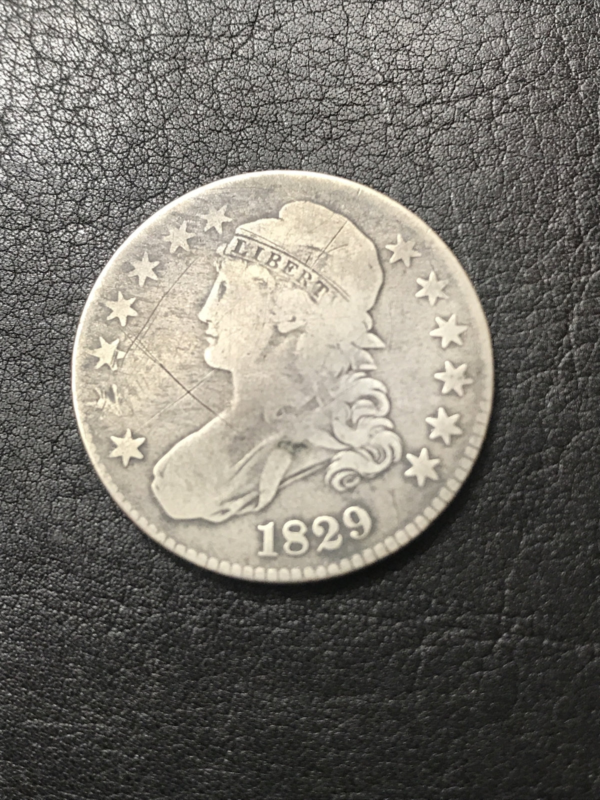 1829 Capped Bust Half Dollar 50c Lettered Edge Silver Coin #67844