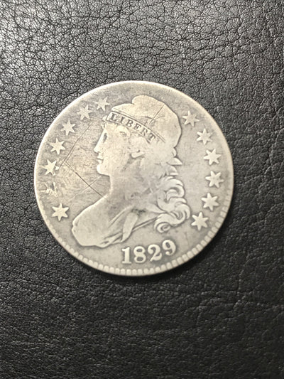 1829 Capped Bust Half Dollar 50c Lettered Edge Silver Coin #67844