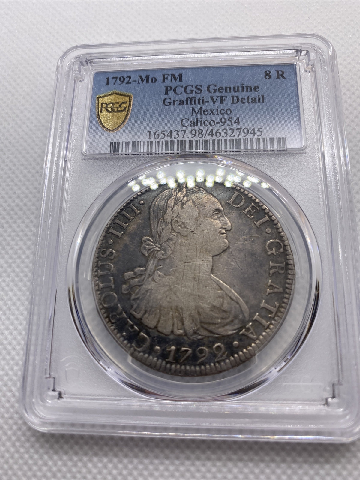 1792 Mo-FM 8 Reales PCGS VF Details Mexico Calico-954 Silver Mexican Coin #7945