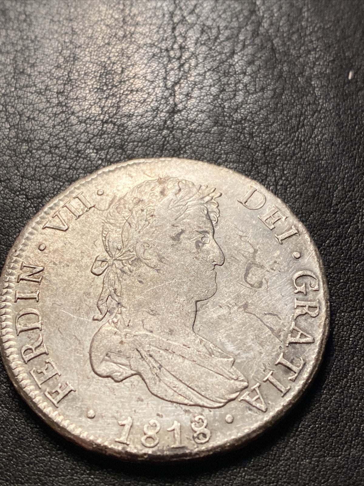 1818 PTS PJ Bolivia KM #84 8 Reals Silver Great Looking Coin Eight Reals #83229