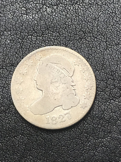 1827 10c Capped Bust Silver Dime JR-11 R-2 RARE #PP837