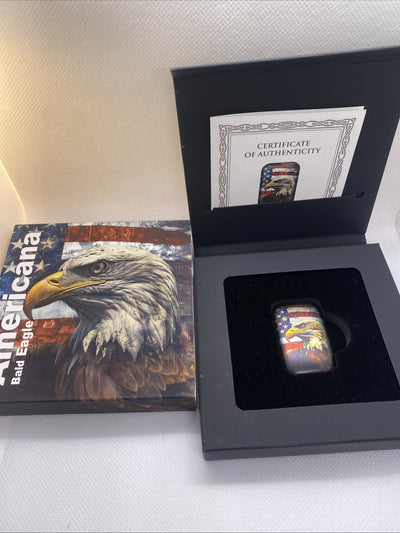2024 Americana Bald Eagle 2oz Pure Silver Colorized Cast Bar .9999 Germania Mint