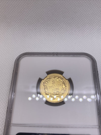1878 Three Dollar Indian Gold Coin $3 NGC XF Details Gold