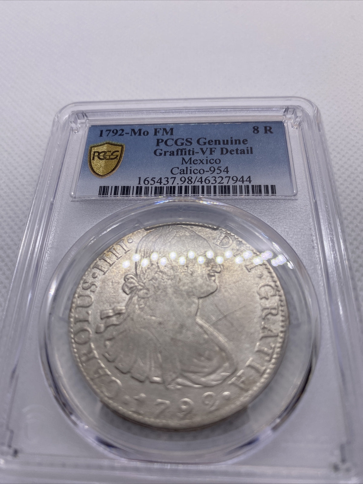 1792 Mo-FM 8 Reales PCGS VF Details Mexico Calico-954 Silver Mexican Coin #7944
