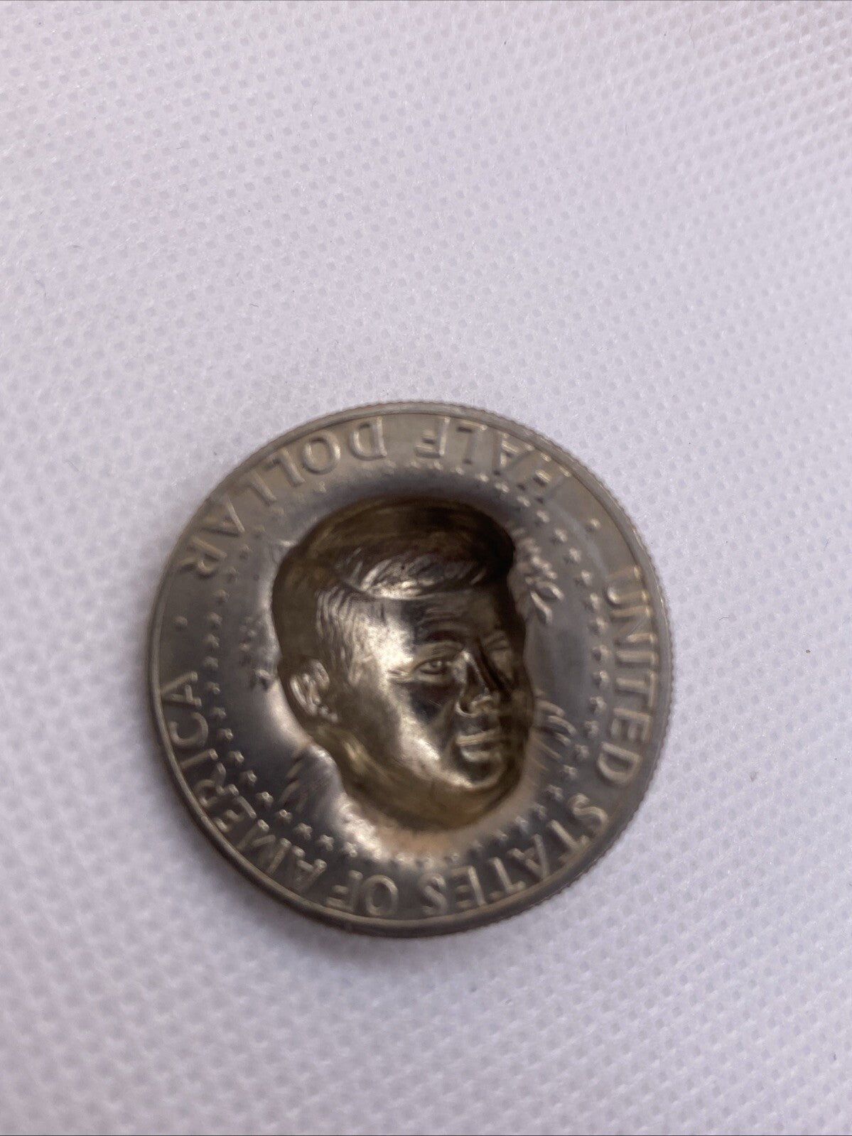 1974 Kennedy Half Dollar 3-D Pop Out Repousse Coin #4569-10