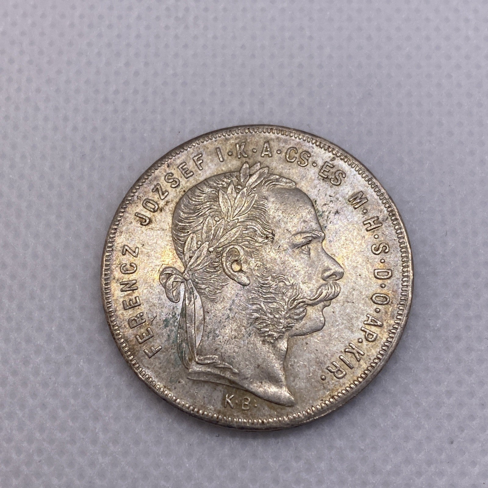 1879 KB One Forint Hungary Silver Coin King Franz Josef Uncirculated