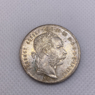 1879 KB One Forint Hungary Silver Coin King Franz Josef Uncirculated