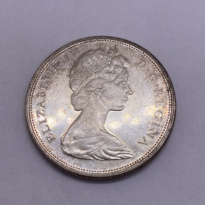 1966 Canada 50 Cents Proof Like Silver Coin Great Looking Silver Coin #917-10