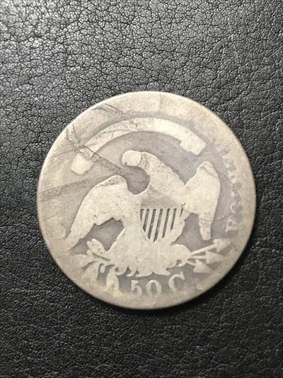1829 Capped Bust Half Dollar 50c Lettered Edge Silver Coin #899