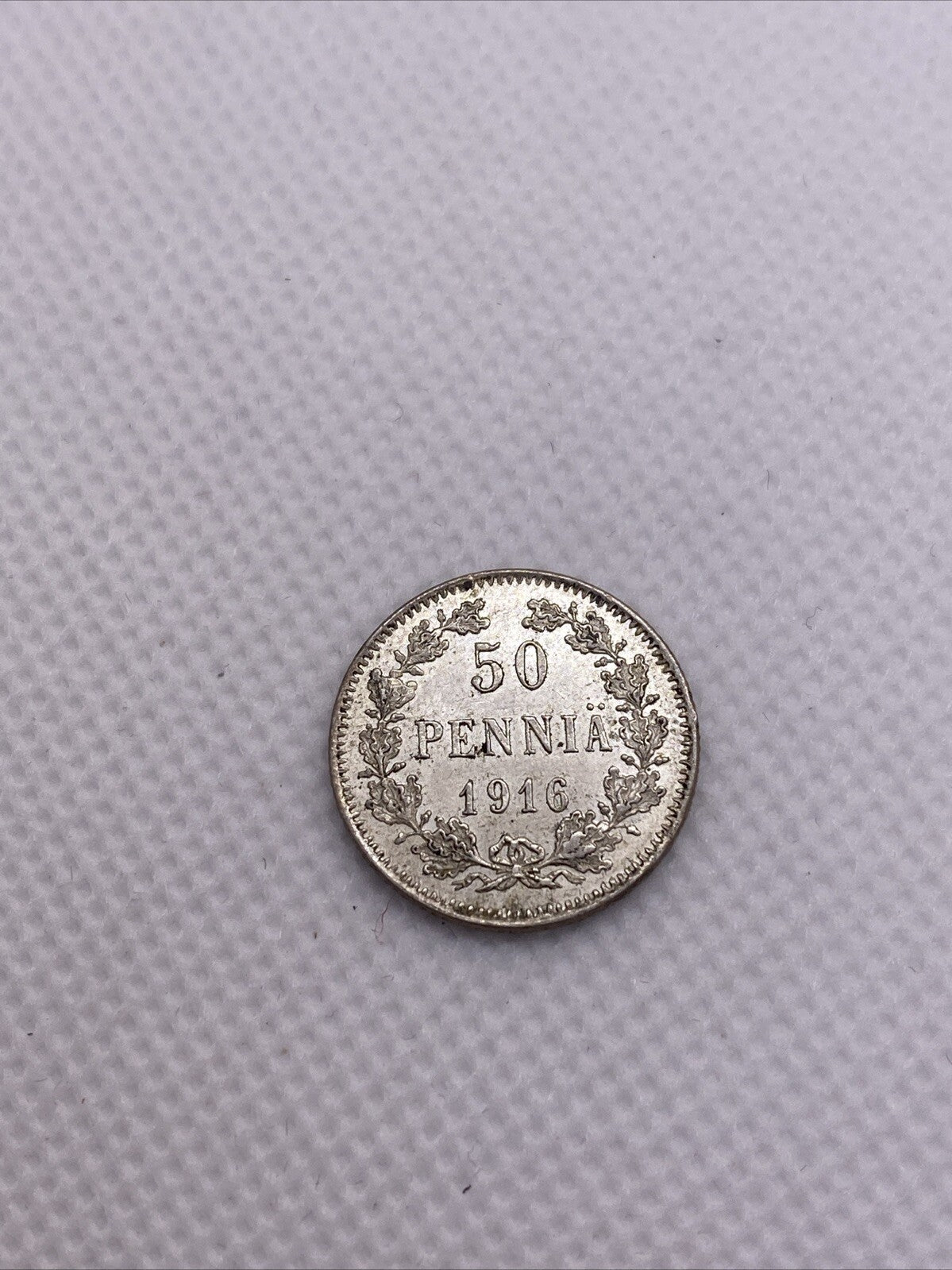 1916-S Finland 50 Pennia Silver #402-10