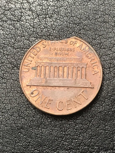 1964 Lincoln Cent Clipped Planchet Mint Error