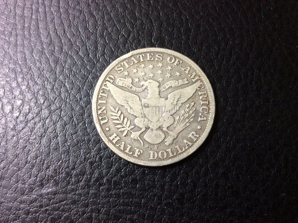 1909 S Barber Half Dollar 50c Fifty Cents Silver Coin Great Condition