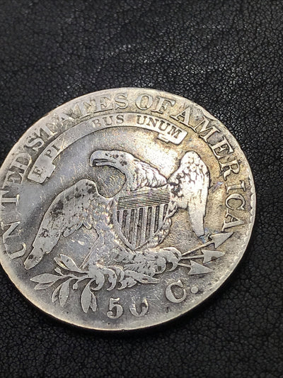 1825 Capped Bust Silver Half Dollar 50c Silver Coin O-108 R-3 #TR467