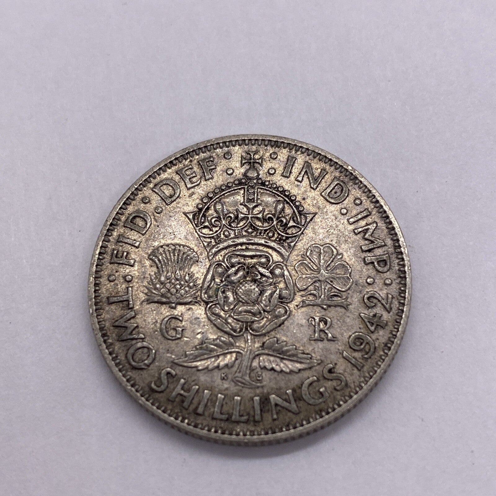 TWO SCHILLING 1942  SILVER  #643-10