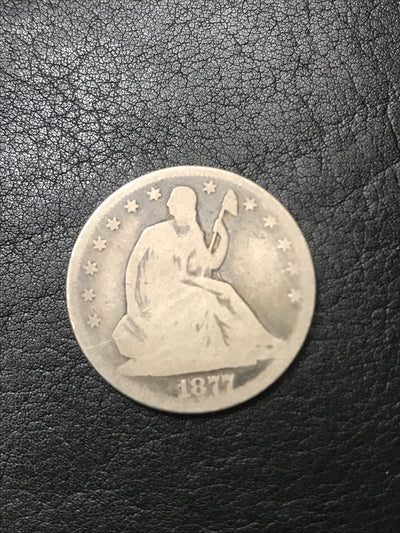 1877 Seated Liberty Half Dollar Silver Coin