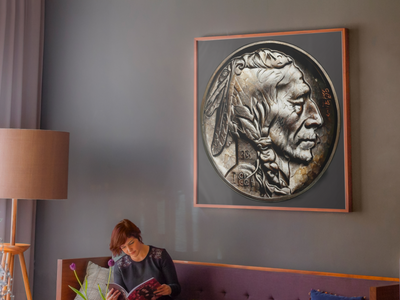 Buffalo Nickel Print Canvas Buffalo Nickel Coin Buffalo Nickel Poster Wall Art